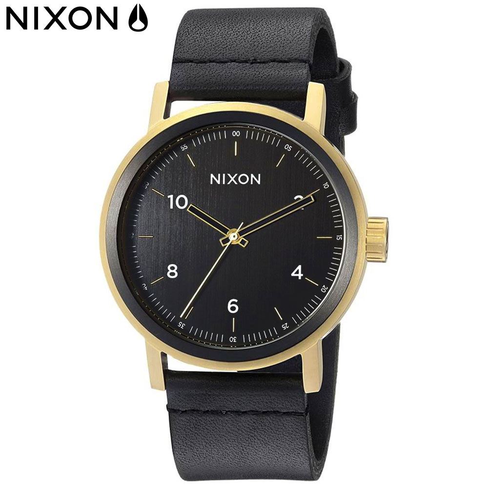 Reloj Nixon Stark A11941031 para Hombre Acero Inoxidable Dorado Correa de Cuero Negro